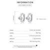 WOSTU 925 Sterling Silver Hypoallergenic Earrings Simple Geometric Triangle Cubic Zirconia Women Ear Buckles