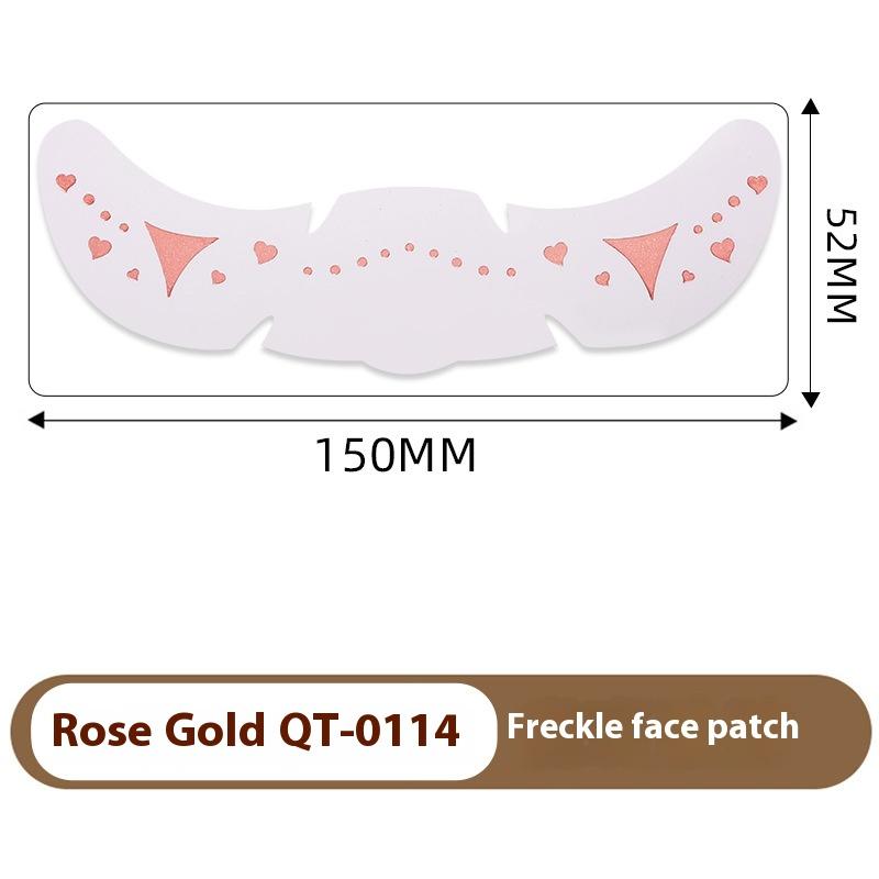 Heißes Roségold Sommersprossen Temporäre Tattoo Aufkleber Heißprägung Sommersprossen Make-up Patches Gesichts-Make-up