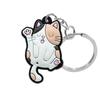 PVC Soft Rubber Cat Keychain Pendant - Cute Bag Accessory and Ornament
