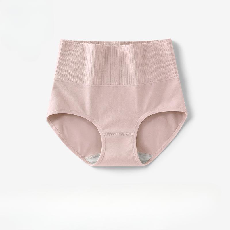 

Женское нижнее белье с высокой талией, осень-зима, новые хлопковые трусики больших размеров, утягивающие, мягкие, дышащие, треугольные, короткие брюки 3XL светло-розовый