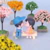 Dollhouse Mini Artificial Tree Willow Maple Tree Cherry Tree Model Ornaments Garden Decorations
