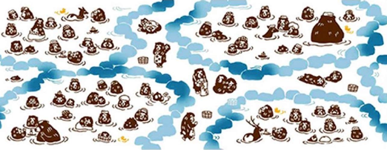 

Todaya Shoten Niwaen-zome Tenugui (hand towel) Saru no Yu Onsen (famous hot spring) 949, approximately 37 x 98 cm