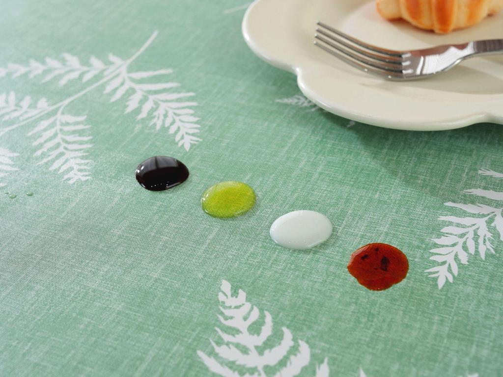 Nordic Print PVC Round Table Cover - Waterproof, Oilproof with Elastic Flannel Backing