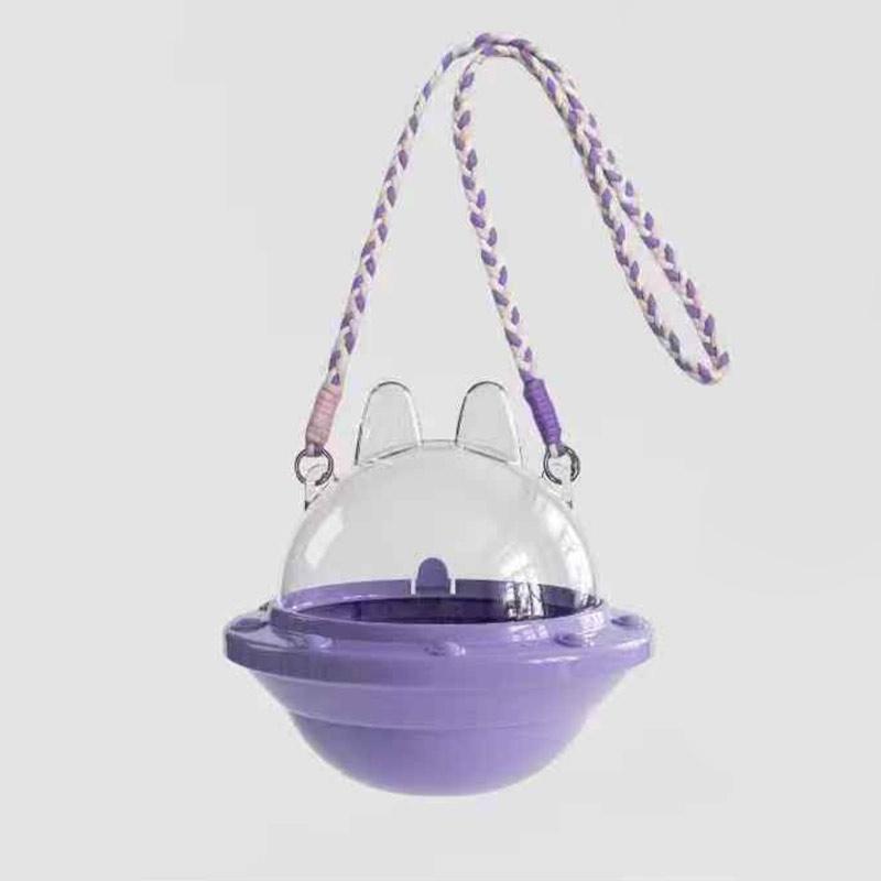 

New Trendy Ufo-style Bag Stylish Storage Dust Box Cute Transparent Display Bag Best-selling Outdoor Crossbody Bag Versatile Gift фиолетовый