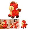 Horse Year Mascot Plush Toy With Flower Embroidery Design For Lunar New Year Gifts And Celebrations