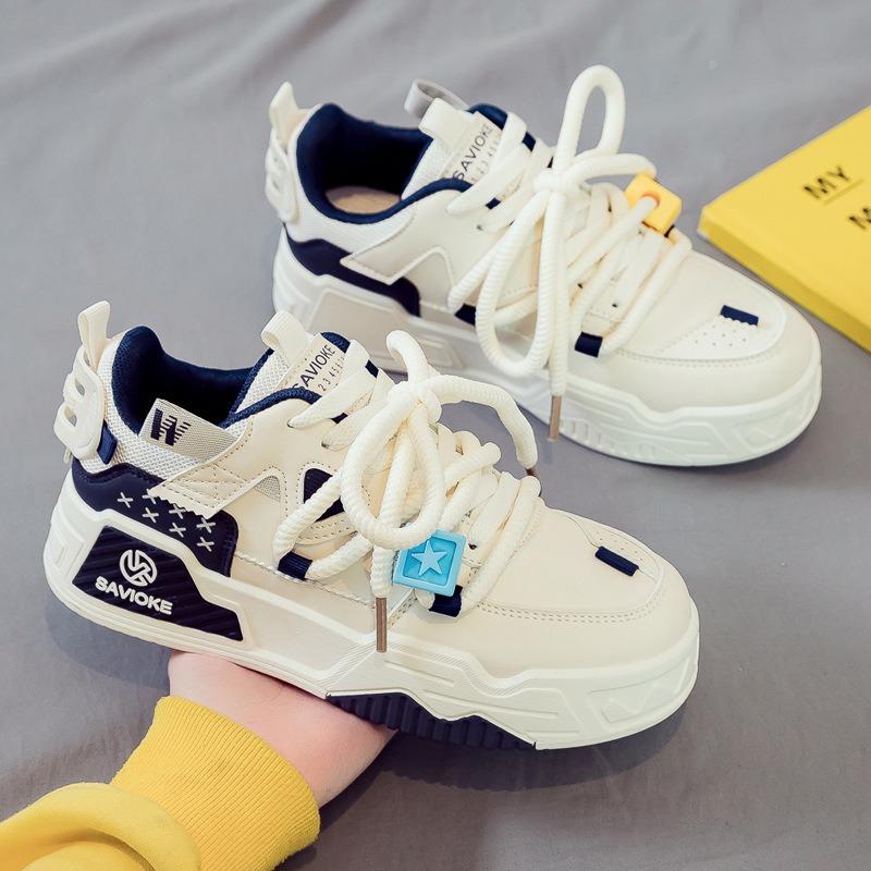 Spring new versatile women's thick-soled heightening sports and leisure little white shoes board shoes spring and autumn