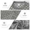 Men S Casual Short Sleeve Round Neck Jacquard Towel Texture Set