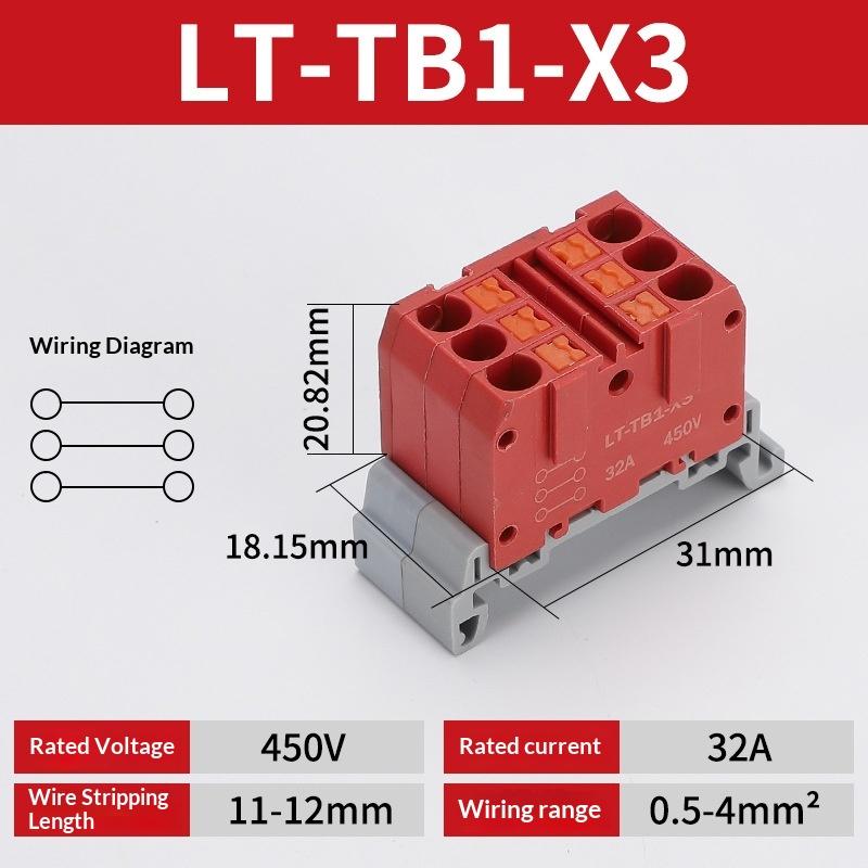 Splicing Din Rail Push In Spring Terminal Block, Multi Input Multi Output Wire Connector, Quick Connection Terminal Block