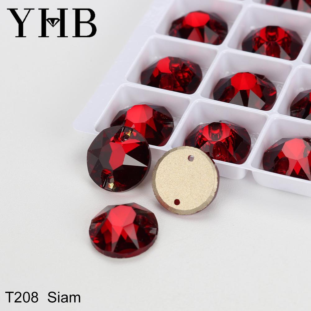 YHB Top Quality XIRIUS Glass Crystal AB Moonlight Sewing Stones Flatback Sew on Rhinestones For Garment Clothes Bags