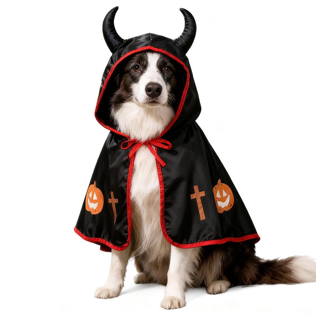 Halloween Pet Costume Funny Vampire Cloth Party Cosplay Dress Cosplay Supplies Black Red Vampire Party Costume Pet Accessories