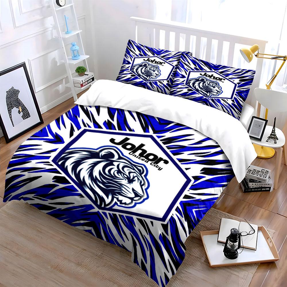 Blue Tiger Johor Bedding Set Bedding Duvet Cover Set Duvet Cover Pillowcases (1 * Duvet Cover 2 * Pillowcases, without duvet insert)