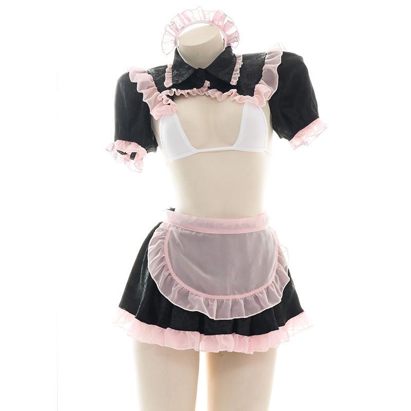 Sexy Lingerie Translucent Maid Maid Uniform Sexy Passion Transparent Nightdress Outfit Cute Cosplay Cover