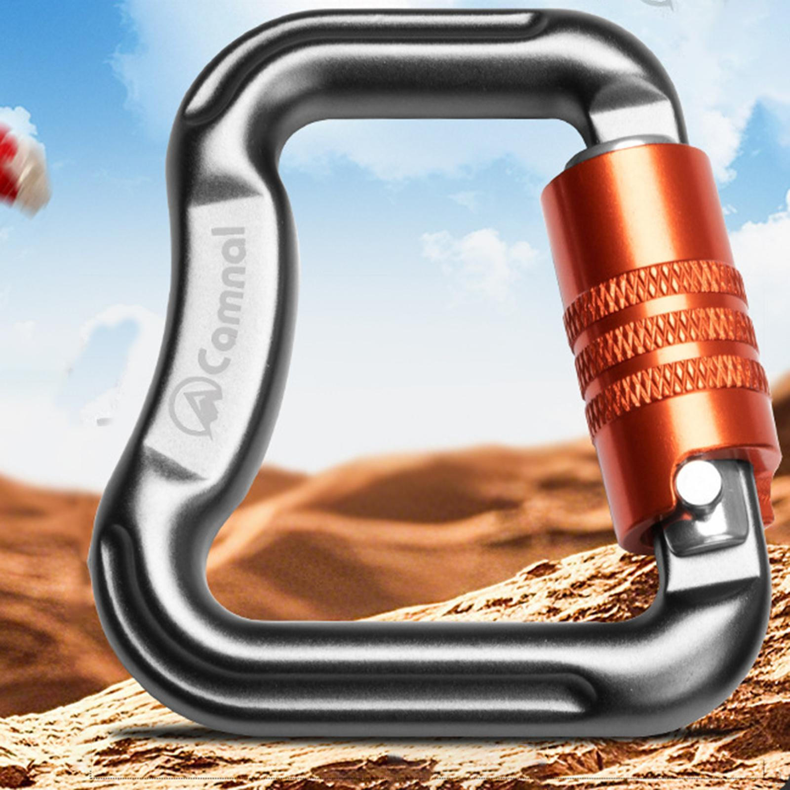 

Carabiner for Climbing And Paragliding, Locking Clip Outdoor Gear сірий колір