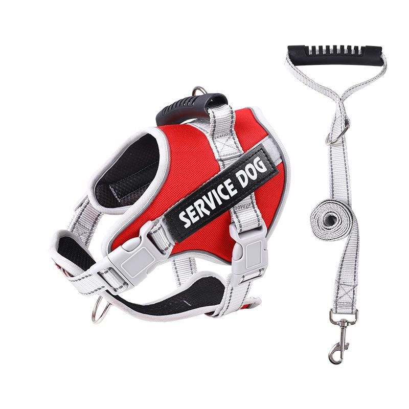 

Жилет-шлейка для собаки з повідцем - Регульований стиль груди-спина для малих та великих собак M (14-25KG)