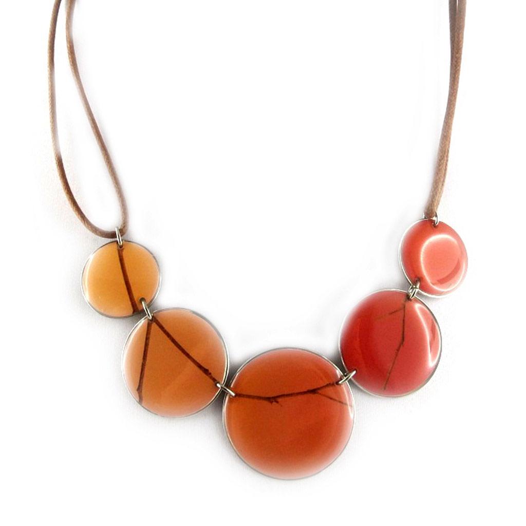 Les Trésors De Lily [D8204] - Pink 'Bamboo' Designer Necklace