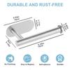Adhesive Toilet Paper Holder Stainless Steel Tissue Hanger Waterproof Toilet Paper Stand Bathroom Accessories Paper Towels Hold