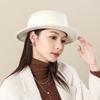 2026 Women's British Retro Wool Felt Hat - Autumn/Winter Flat Top, Brimmed, Casual Design