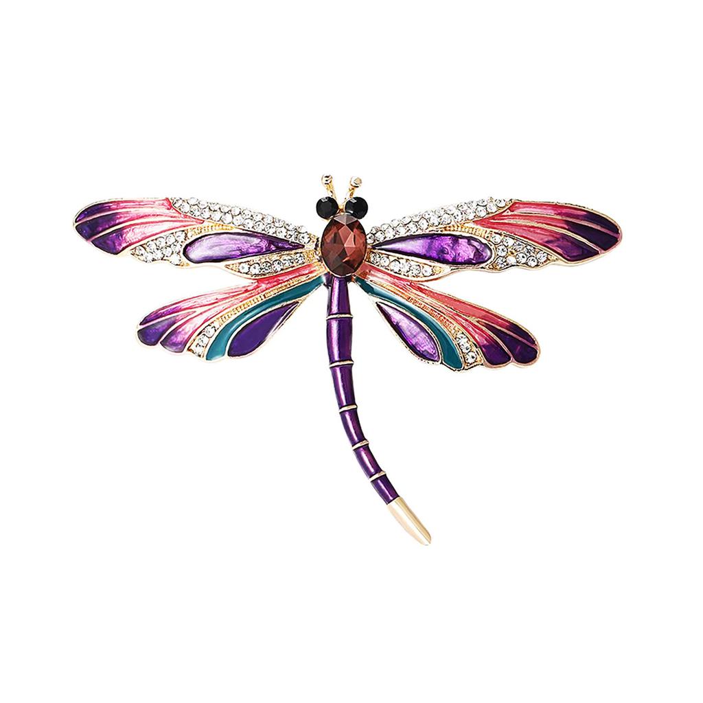 Enamel Dragonfly Brooch Female Elegance Temperament Insect Corsage Niche Design Pin Suit Accessories