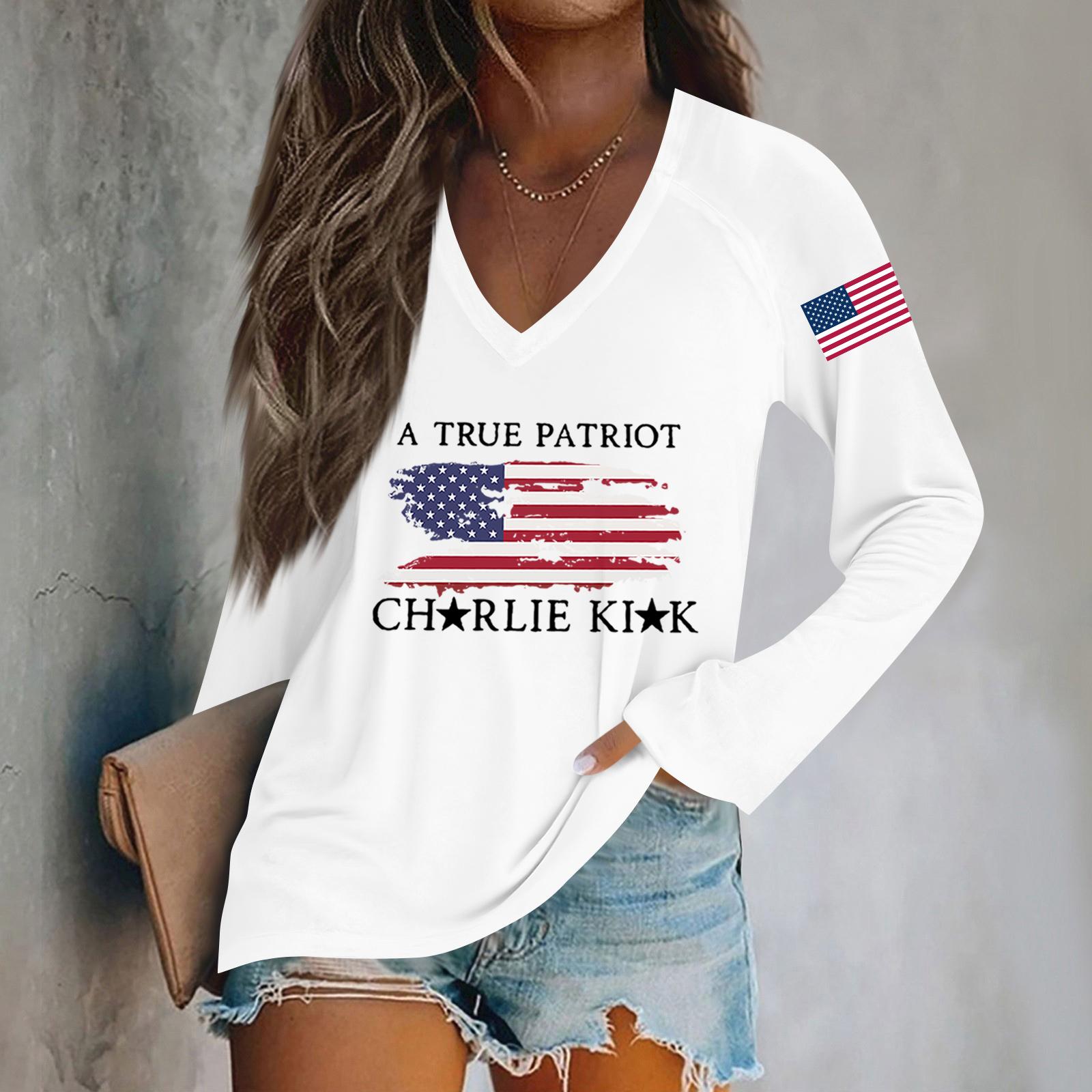 Женская мода повседневная хэллоуинская принтованная блузка с длинным рукавом и V-образным вырезом XL белый