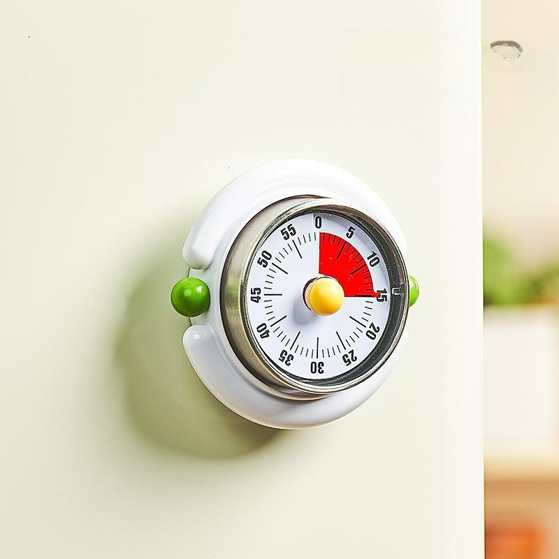 

Mechanical Timer Magnetic Kitchen Cooking Timer Visual Time Management Alarm Clock Reminder білий