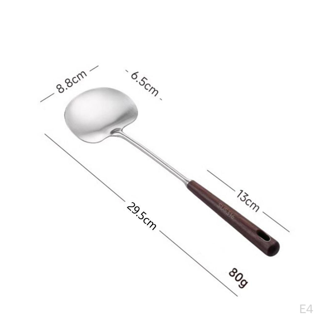 Stainless Steel Wok for Cooking, Professional, Easy-tCookware, Kitchen Helper with Wooden Handle