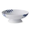 Imported Royal Copenhagen Blue Fluted Mega Cake Dish with Feet Wedding Gift Present 1026444 [Regular Product] 17.5cm
