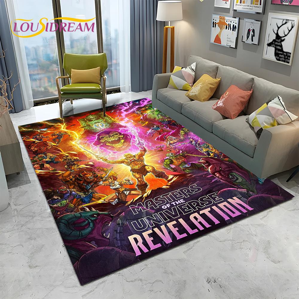 3D Retro Cartoon He Man Masters of Universe Carpet Rug for Home Living Room Bedroom Sofa Doormat Decor,kid Area Rug Non-slip Mat