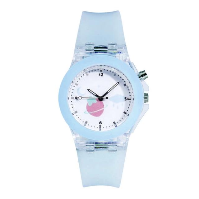 Watch Women Fashion Silicone Candy Color Luminescent Student Watches Girls Quartz Clock Cute Little Fresh Wristwatch