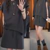Korean Style Women's Summer Casual Sports Suit - T-shirt & Short Skirt Two-Piece Set