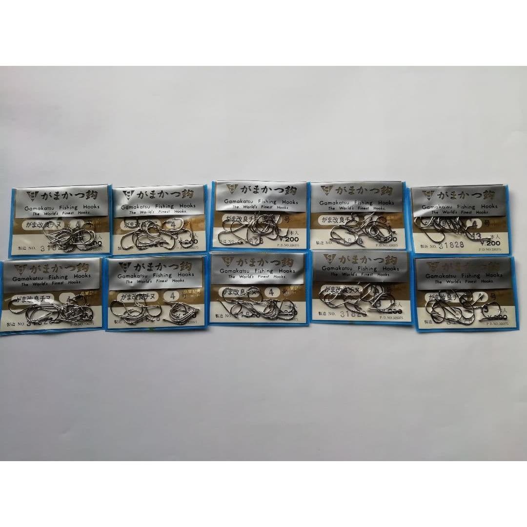 Used Gamakatsu Gama improved Chinu (white) No. 4 (13 pieces) 10 pieces Gamakatsu needle Chinu needle Chinu fishing