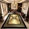 European Style Oriental Light Luxury Living Room Carpet Non-slip Soft Plush Study Rug Fluffy Washable Foldable Coffee Tables Mat