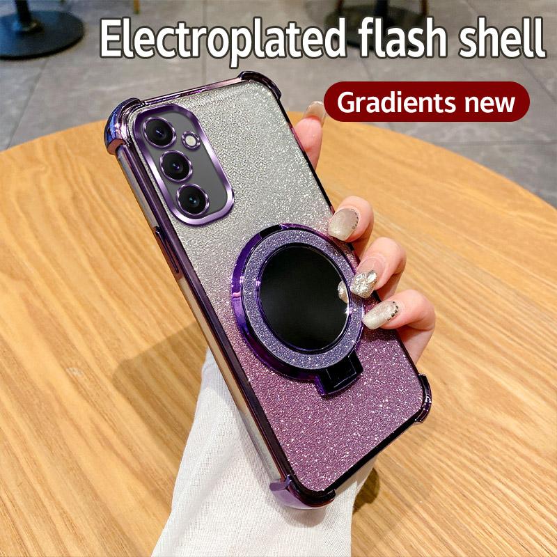 

Блестящий зеркальный чехол для Samsung Galaxy A56 A36 A26 A16 A17 A07 A25 A55 A54 A34 A24 A35 A05 A05S A33 A53 A73 5G противоударный чехол Galaxy A73 5G фиолетовый