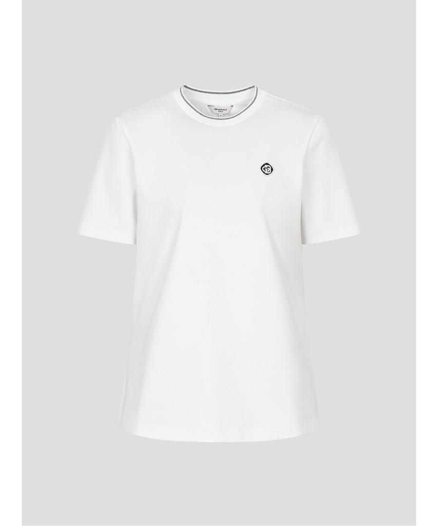 BEANPOLE GOLF Women'S Round Neck Short Sleeve T-Shirt With Back Detail - Ivory