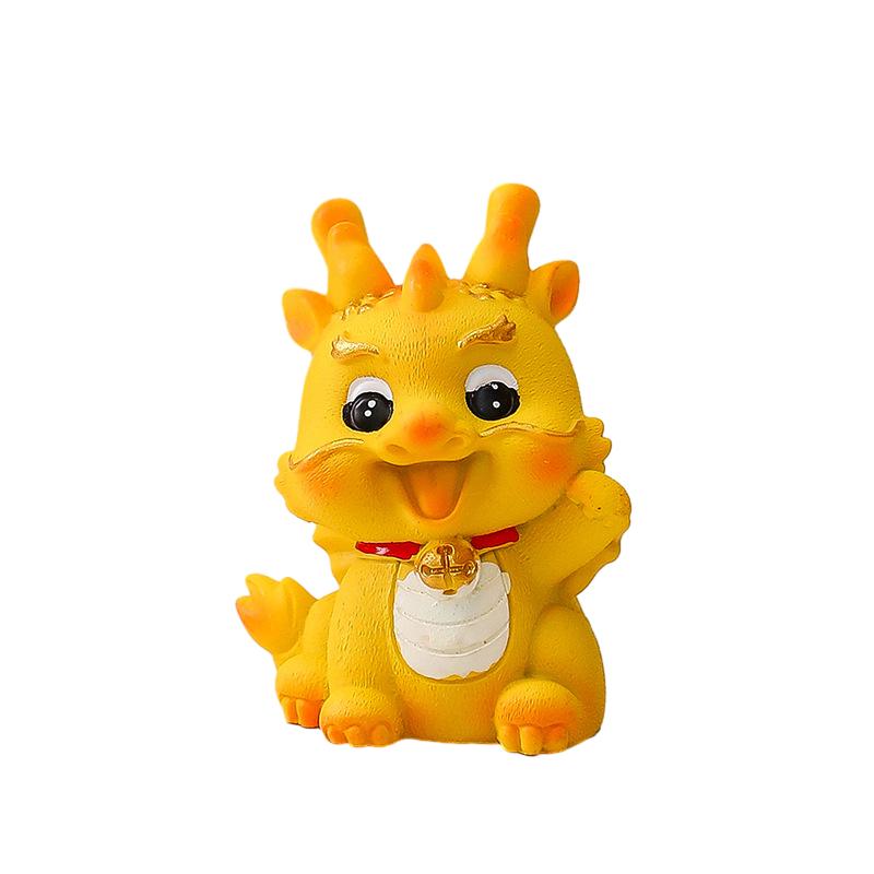 

Car Figurine Dragon Gift Home Car Decoration Resin Accessories Kids Presents StyleA