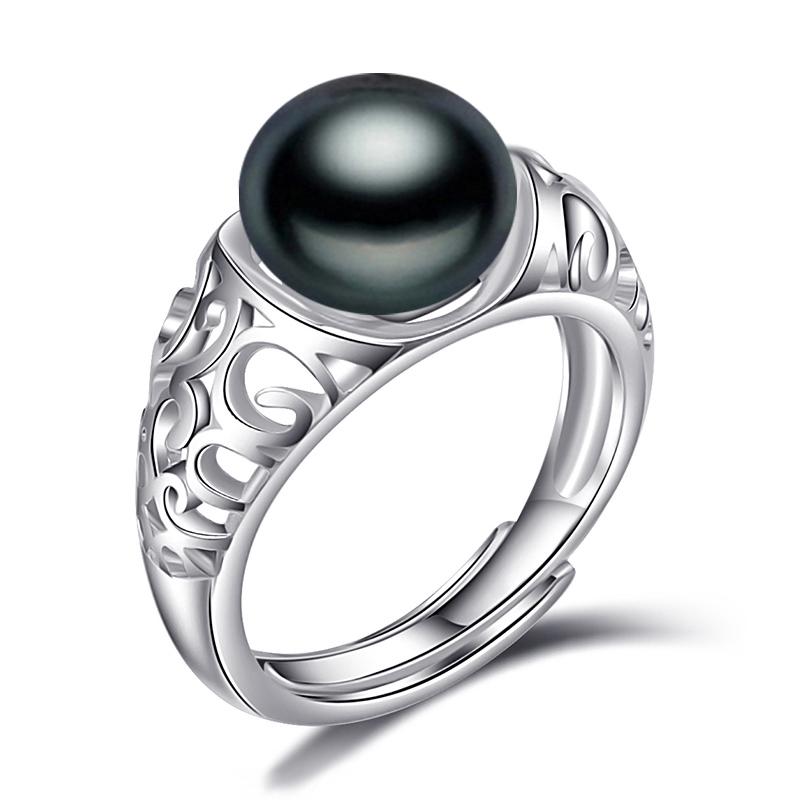 

Женское кольцо LSOOYH, с пресноводной жемчужиной Adjustable Size чёрный