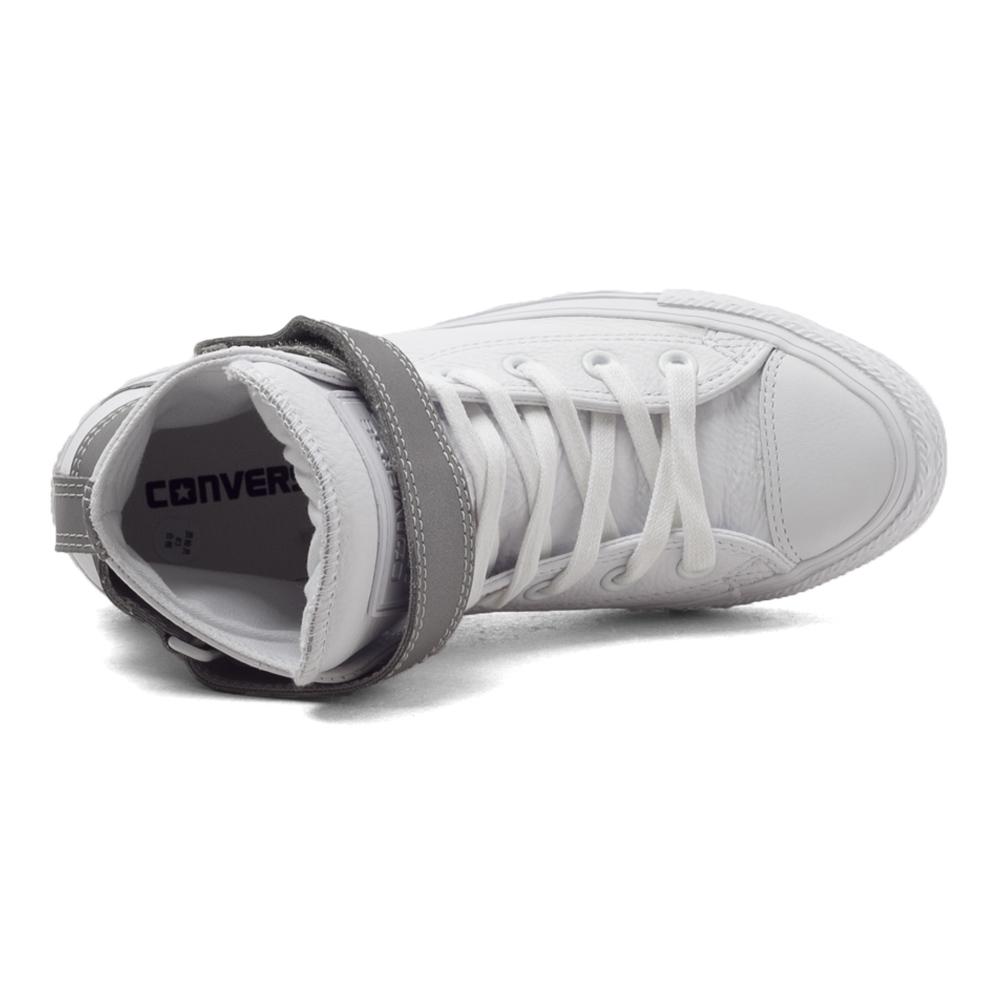Converse Chuck Taylor All Star Brea Reflective Hi White Silver Women Sneakers 553423C