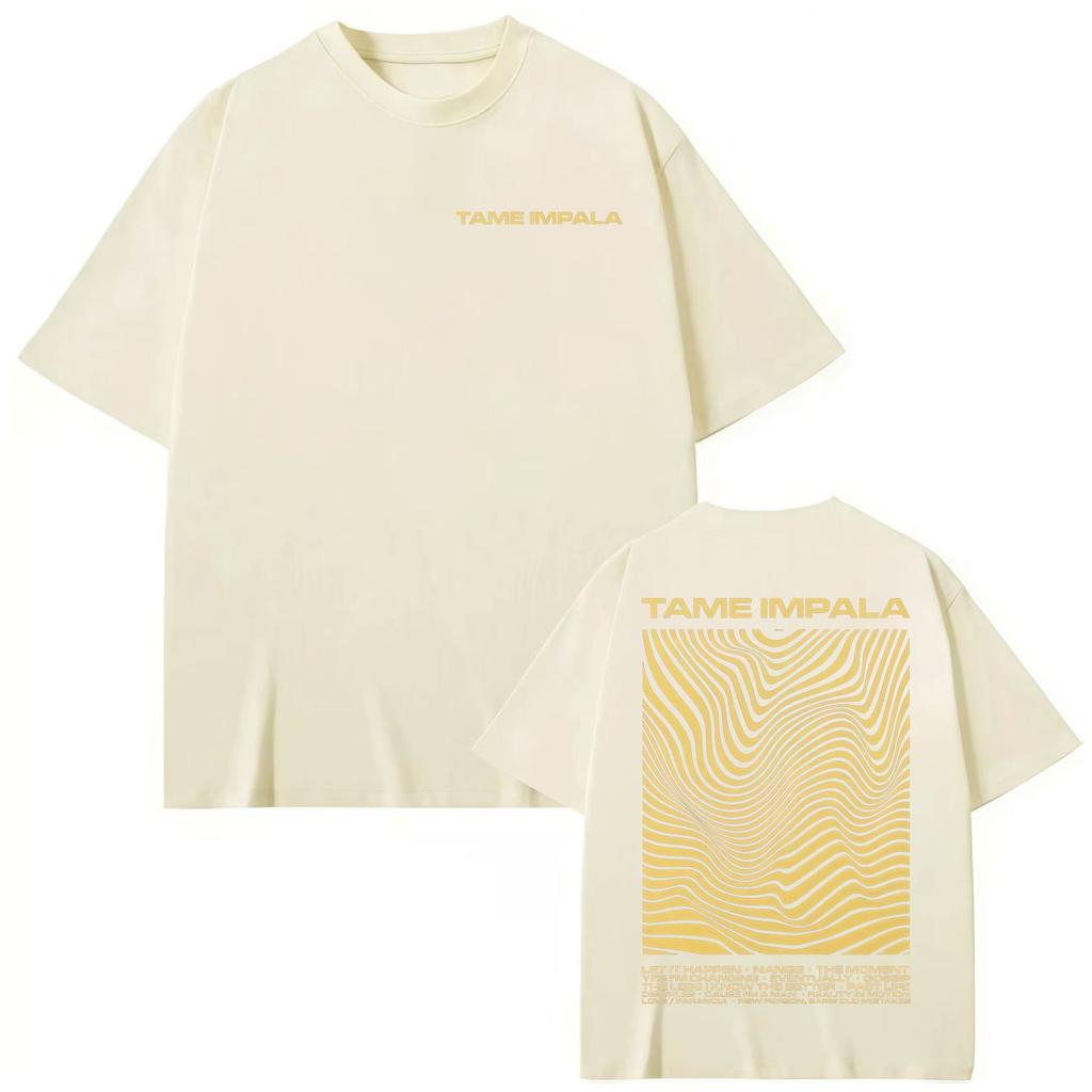 Rock Band Tame Impala Merch T Shirt High Quality Fashion Oversized T-shirts Men Women Summer Casual Short Sleeve T-shirt