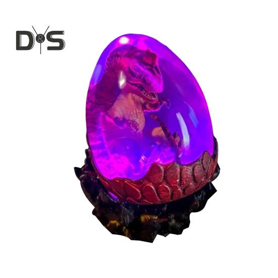 Noční světlo ve tvaru dinosauřího vejce, ručně vyrobená lampa ve tvaru draka, lampa ve tvaru líhnoucího se dinosauřího vejce pro dětský pokoj, dekorace do dětského pokoje, dárek pro milovníka dinosaurů