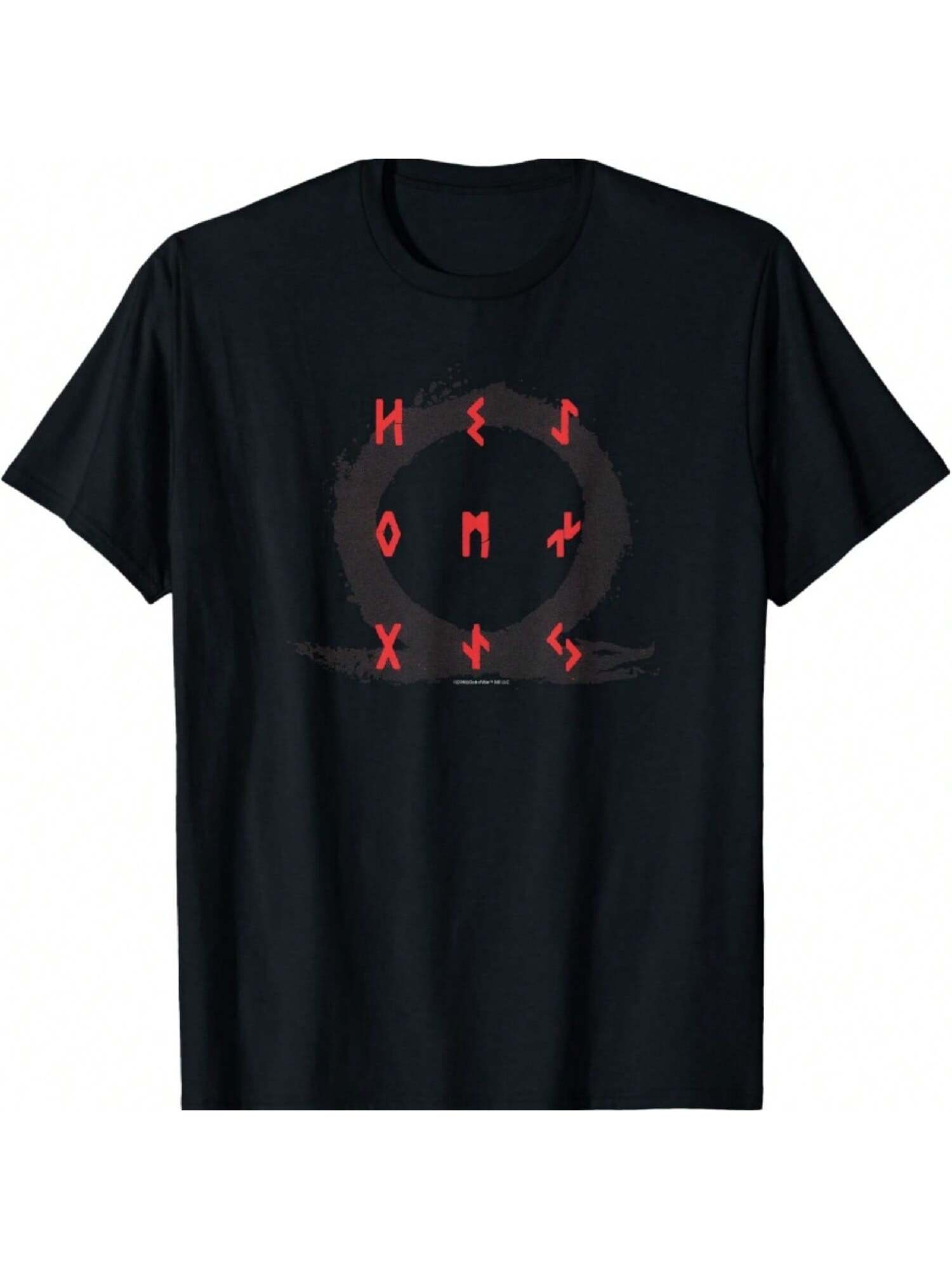 God Of War Red Icon With Runes T-Shirt T-Shirt S разноцветный
