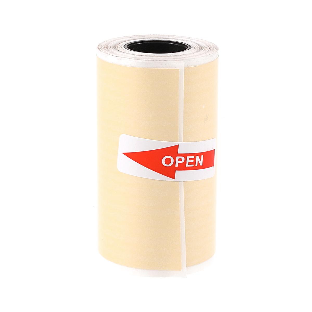 

Self-adhesive Printable Color Sticker Paper Roll Direct Thermal Paper Three Roll Yellow