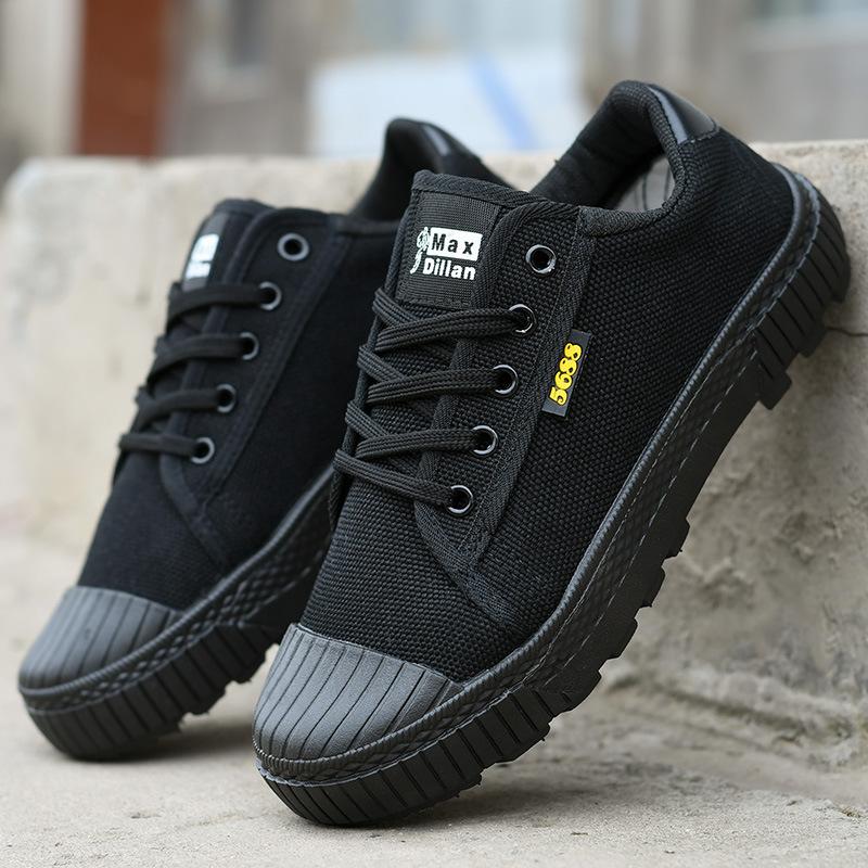 2025 New Liberation Shoes Men's High and Low-top Casual Yellow Rubber Shoes Training Shoes Construction Site Labor Insurance Shoes