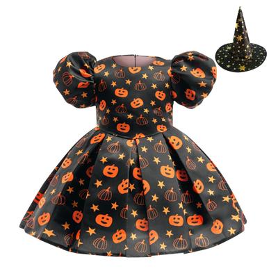 Sukienka dla dziewczynek na Halloween, sukienka z nadrukiem, czarownica, odgrywanie ról, kostium cosplay, kostium maskaradowy