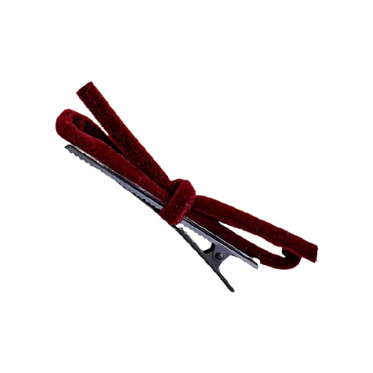 

Luxurious Fabric Bowknot Hair Clip Styling Accessory With Metal Clip For Adult Children Daily Outfit Hair Decoration червоний