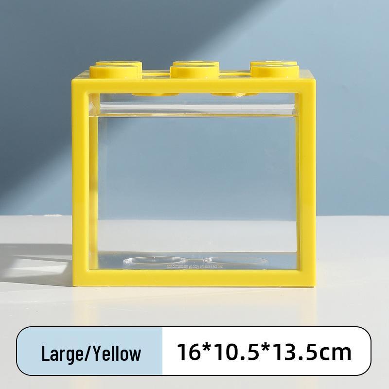 Transparent Desktop Aquarium: Fighting Fish, Jellyfish, Goldfish Tank with Street Stall Stand Design