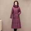 Long Hooded Down Cotton Coat for Women In Winter 2025 New Korean Loose Thick Warm Temperament Coat