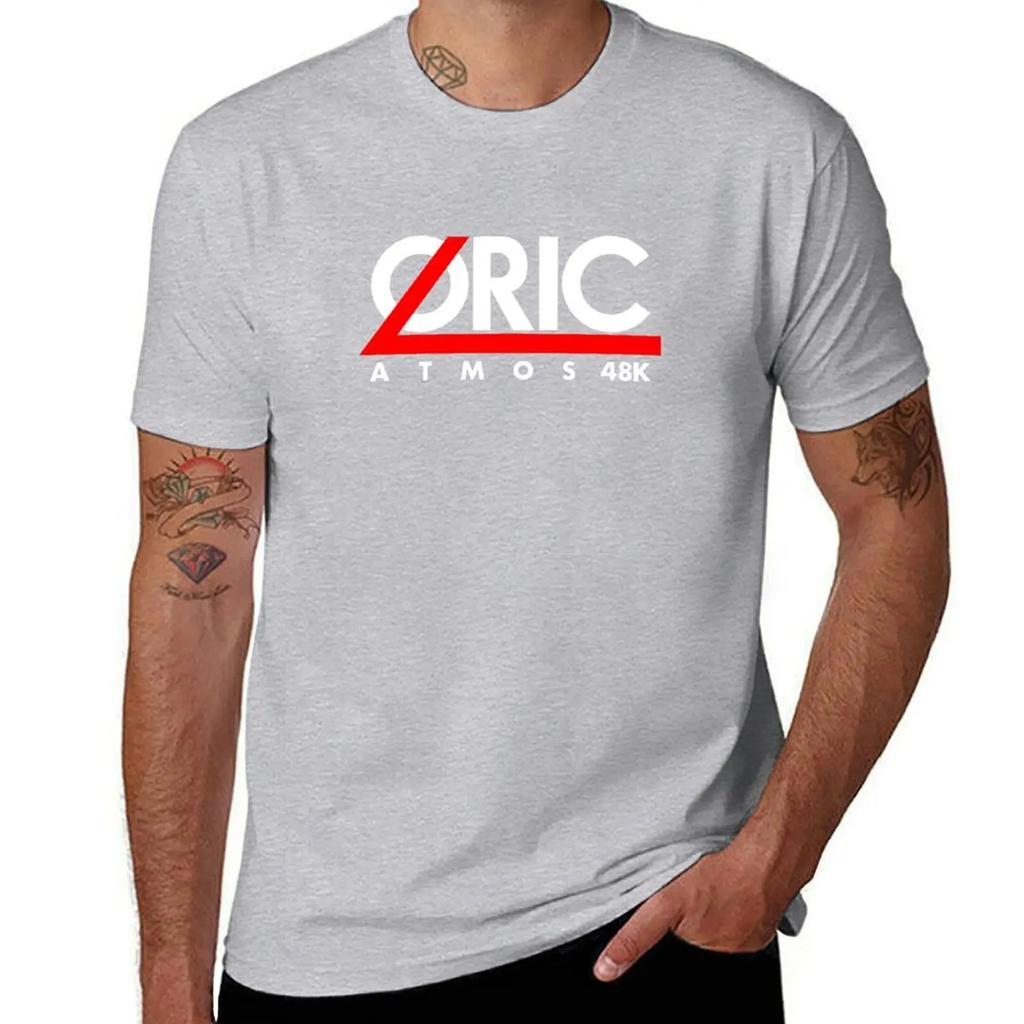 Oric Atmos Logo T-Shirt Oversized Graphic Tee Blue Archive Plain White T Shirts Men