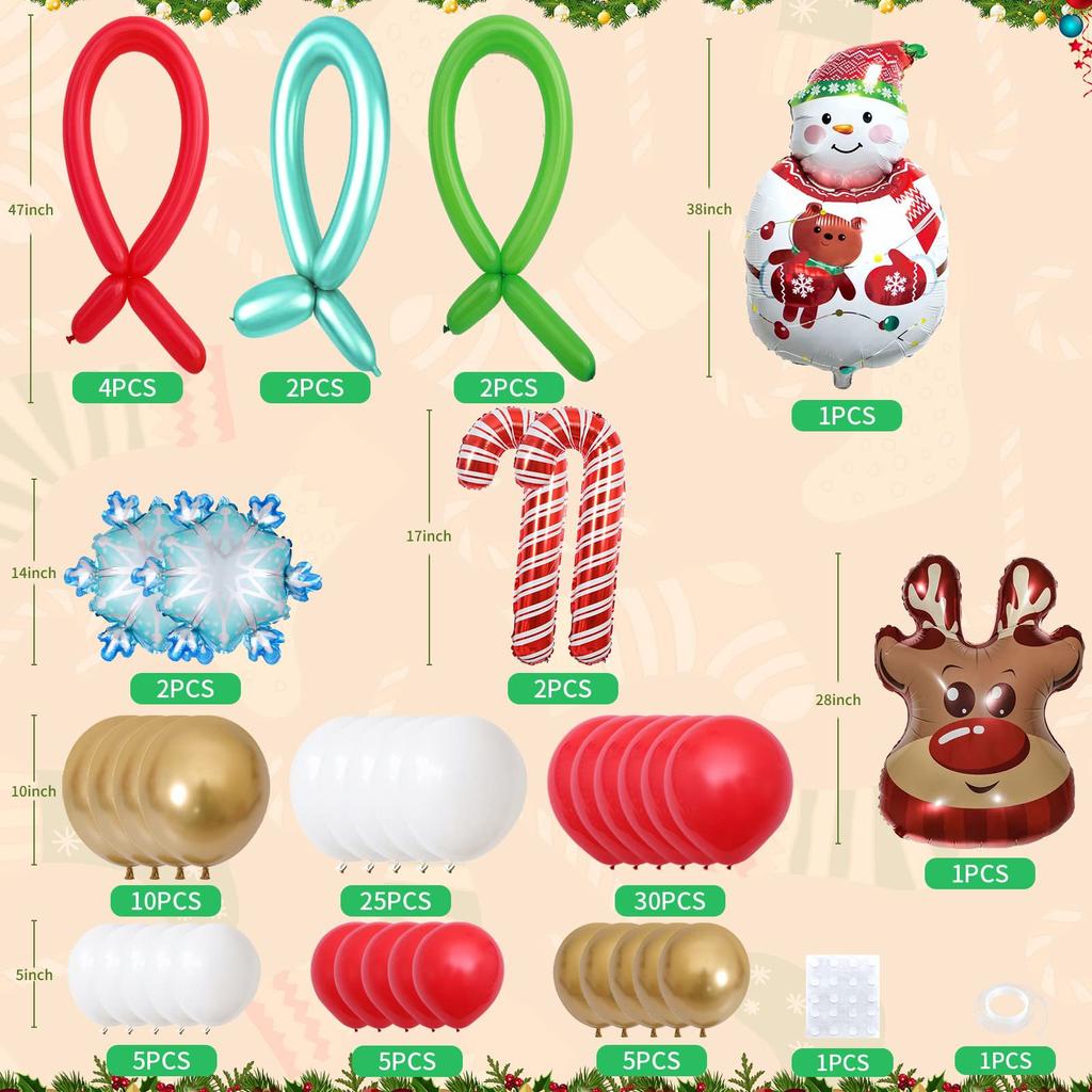Weihnachtsballons Schneemann Elch Schlitten Hirsch Folienballons Frohes Neues Jahr Weihnachtsfeier Dekorationen