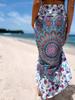 Strand Pareo Schal MANDALA LILA UND WEISS