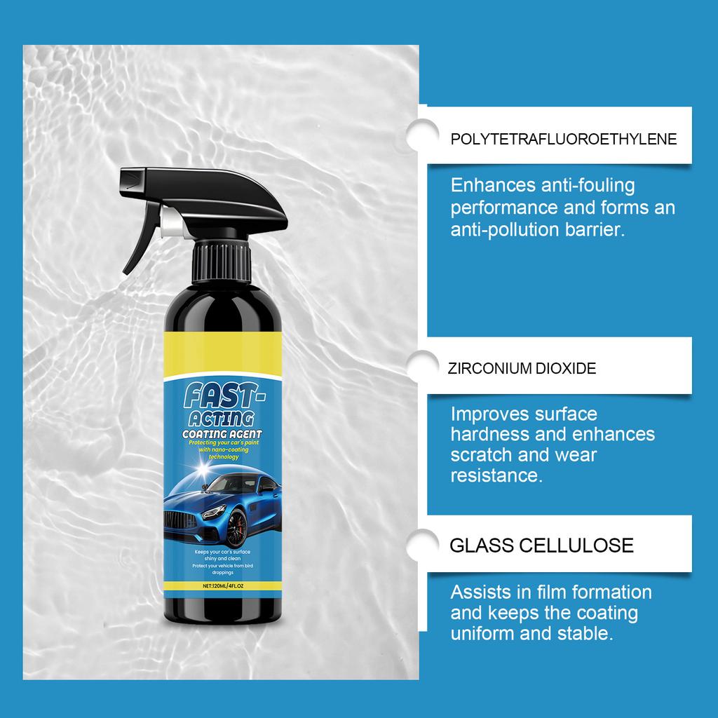 Car Coating Spray Kit Paint Care Mirror Refresh Spray 120ml