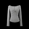 Women's Long-Sleeve V-Neck Knit Top